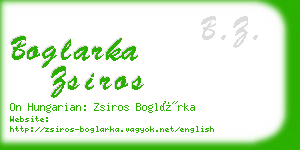 boglarka zsiros business card